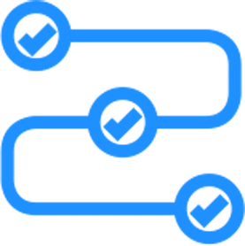 loan origination steps workflow icon